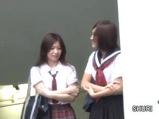 Double Sharking Attack With Two Japanese Schoolgirls Being In The Center Of It