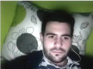 Straight guys feet on webcam #383