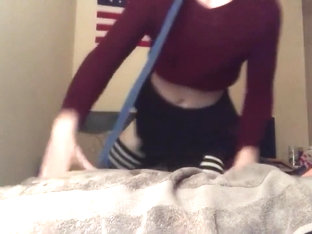 Slutty faggot punishes herself for Daddy
