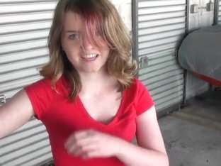 Teen Cutie Sucking A Cock For Money In The Garage