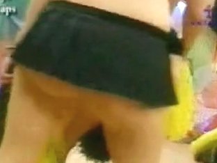 Six Hot Teen Cheerleaders In Thongs Flashing Up Skirt