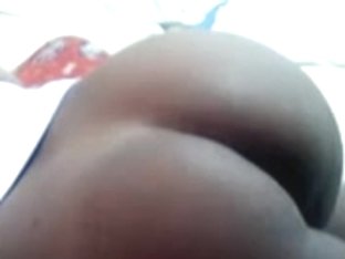 My Girlfriend's Big Ebony Butt Laying On The Bed