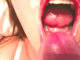 Ultra Close Up Huge Load Cum In Mouth, Slow Motion