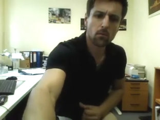 German daddy with cock 21 cm cum show in the office