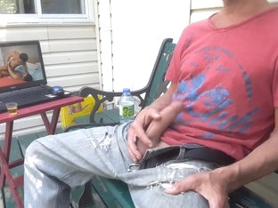 Outdoor edging session on a park bench #1