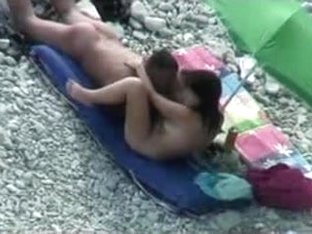 Nude Beach Pair Caught On Peeking Web Camera Fucking