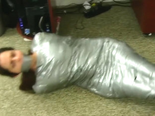 Cali Logan In Duct Tape Mummification With