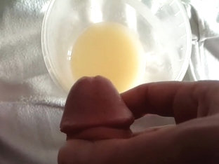 Slow Motion Cum Into Cup Full Of Cum