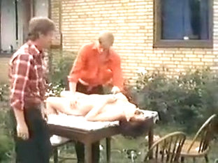 Vintage Outdoor Threesome Sex