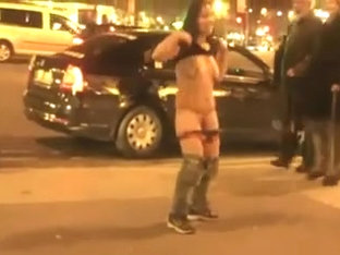 Wasted Girl Stripping In Public In Front Of Crowd