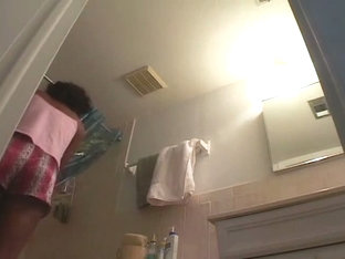 Sexy Black Girl Caught Nude In Her Own Bathroom By A Spy Cam