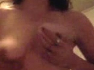 Hottie Rubbing Her Tits In Hot Home Video