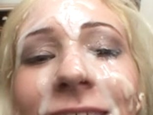 Blonde Girl Is Cum Covered