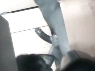 Ebony wife caught on hidden camera sucking dick