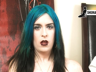 Punk T-Girl Azure Monro in Lingerie - TGirlPostOp