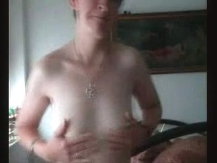 Bored lady touching herself hoping you'll be more happy than she is