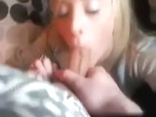 Sexy Golden-haired Legal Age Teenager Enjoys Sucking Big Schlong