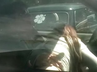 Lustful College Black Brown Cutie Was Blowing Dong In The Car