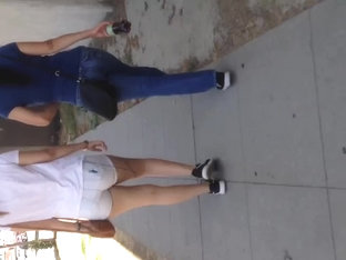 Two fat Mexican booty walking