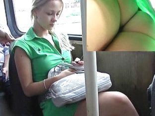 Following Legal Age Teenager Upskirt Angel In The Bus