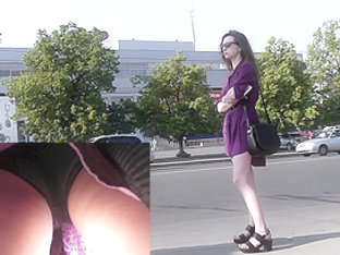 Upskirt Public Scene Exposes Amateur Classic Panties