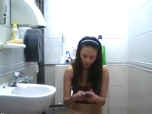 Teen Spied In Bathroom Pissing