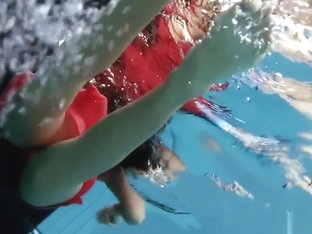 Anna the hot teen in red dress