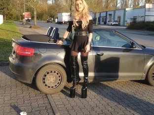 German Girl In Pvc Hugh Heels 2