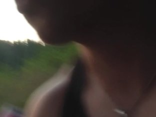 Jocelyn in outdoor scene with an amateur girl sucking dick