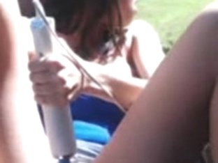 Some Other One 19YO Love Fucking Her Muff Outside!