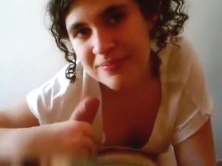 Plump babe's blowjob