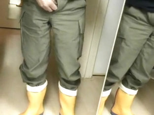 nlboots - military trousers, orange boots