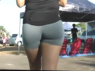 Sporty Girl's Firm Ass Cheeks Get Filmed