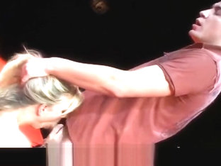 Horny blonde striper takes it deep