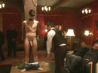 Hot gay bound with cumshot