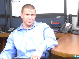 Muscle gay threesome with facial