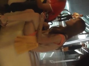 hot Chinese with mini skirt