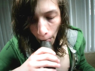 Elliott Sucks and Swallows Black Cock and Cum