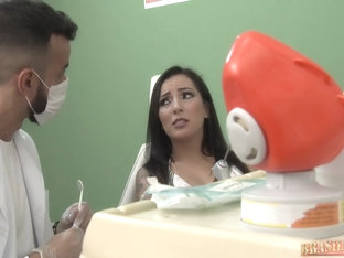 Tattooed Brunette Asked Her Dentist To Fuck Her Brains Out Instead Of Charging For His Services