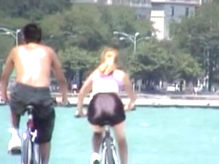 Awesome Firm Booty Of The Sexy Bicycle Rider On Candid Cam 06r
