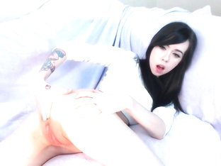 Beautiful Petite Brunette Fucks Her Ass