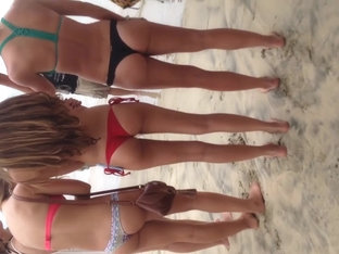 3 teen thongs on beach