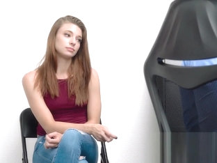 Teen thief is having rough sex on the office table with a hot officer