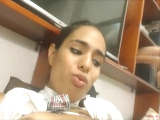 Hot Shemale Tastes her Own Jizz