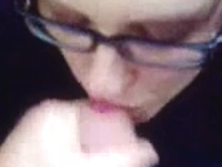 Geeky College Girl Sucking Dong Outdoors And Gets To Eat His Cum