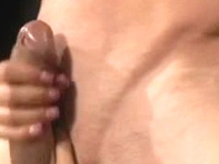 Smokin' Blond With Great Milk Cans Gives Sultry Hand Job