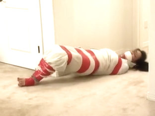 Gina wrapped and massively gagged