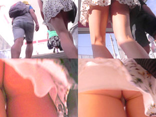 Mini Skirt Covers A Flabby Bum In Upskirt Porno