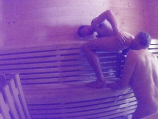 SAUNA MATURE DADDY FUCKS BOY BAREBACK - OLDER YOUNGER