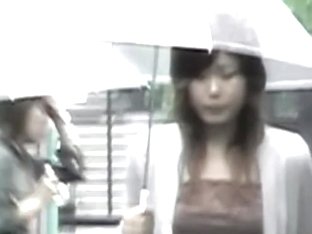 Japanese Boob Sharking Of A Hot Chick In A Narrow Street